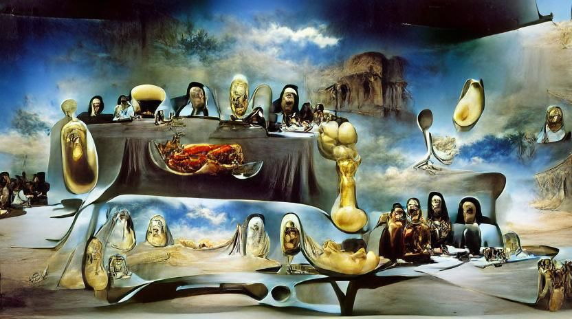 Surreal Last Supper: A Dreamscape