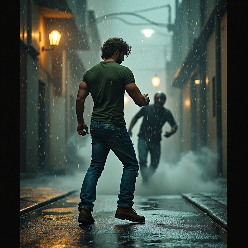 Brooding Superhero Summons Torrent of Water