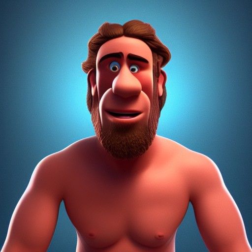 Hippy Irish Rapper Wrestler: 3D Digital Art