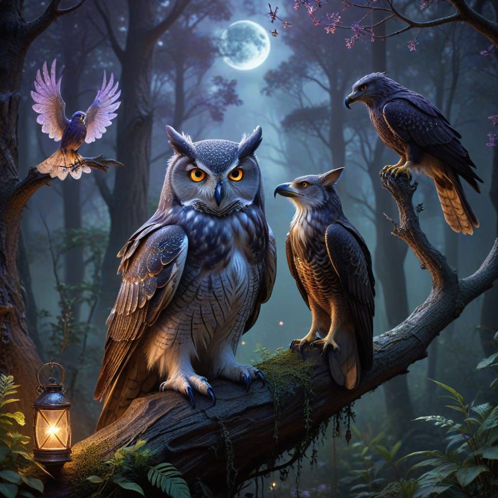 Sage Druidess in Mystical Forest Glade