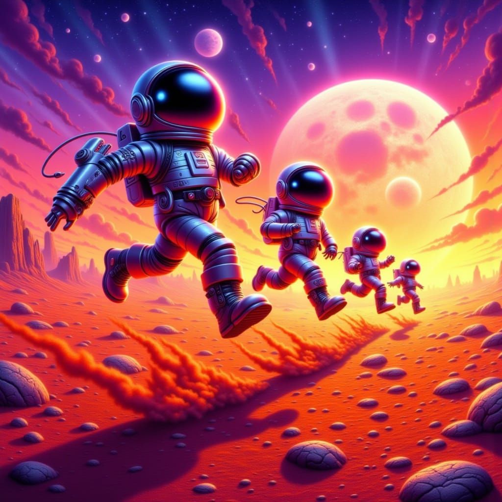 Children Explore Mars in Advanced Space Suits