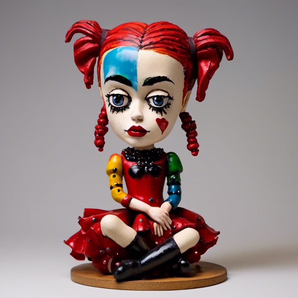 Surreal Harley Quinn Bobblehead by Frida Kahlo