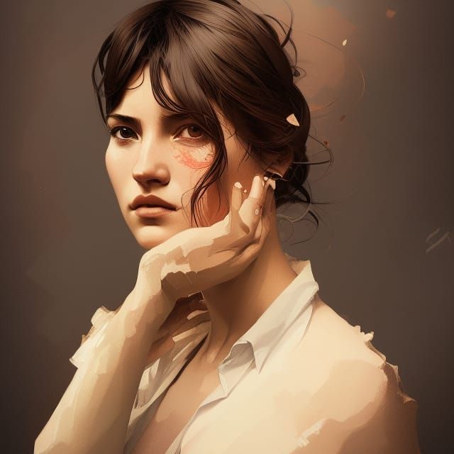 Detailed Portrait of Garments Worker Woman