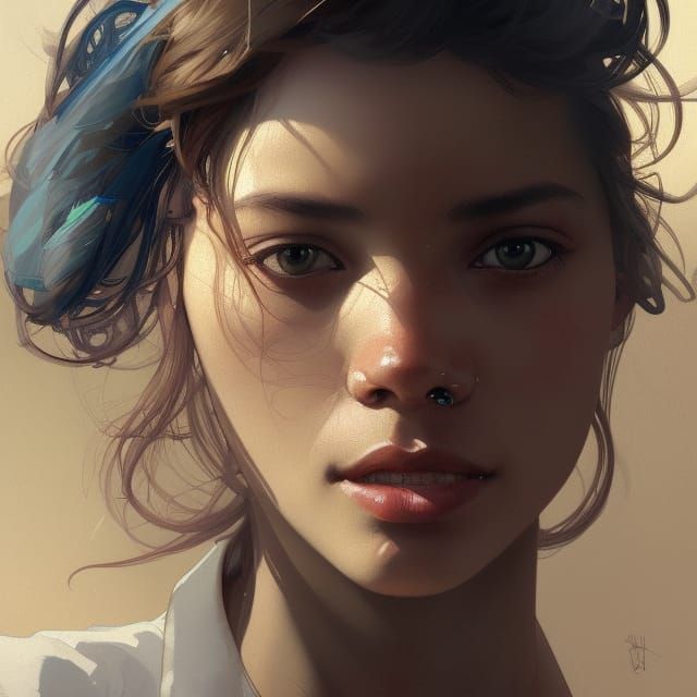 Detailed Portrait of Garments Worker Woman