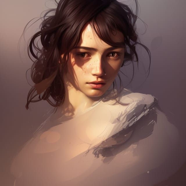 Detailed Portrait of Garment Worker in Volumetric Lighting