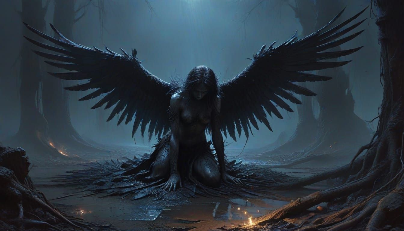 A Fallen Angel's Descent into Darkness