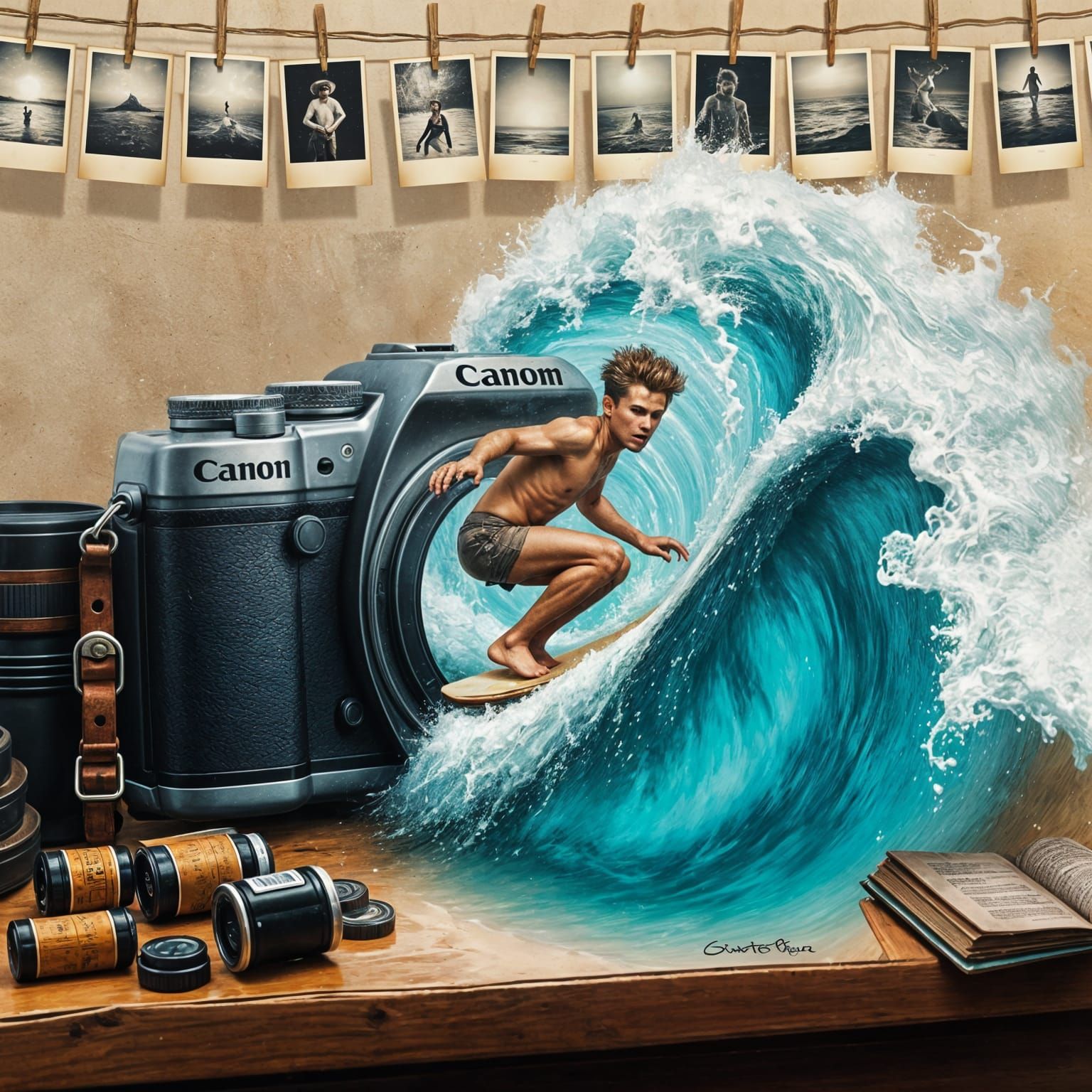 Ethereal Wave Rider in Radiant Surf