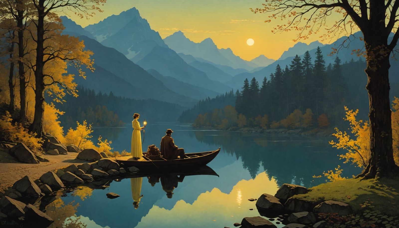 Ethereal Twilight Commute in Romantic Style