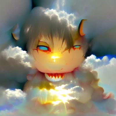 Demonic Figure Emerges in Divine Light