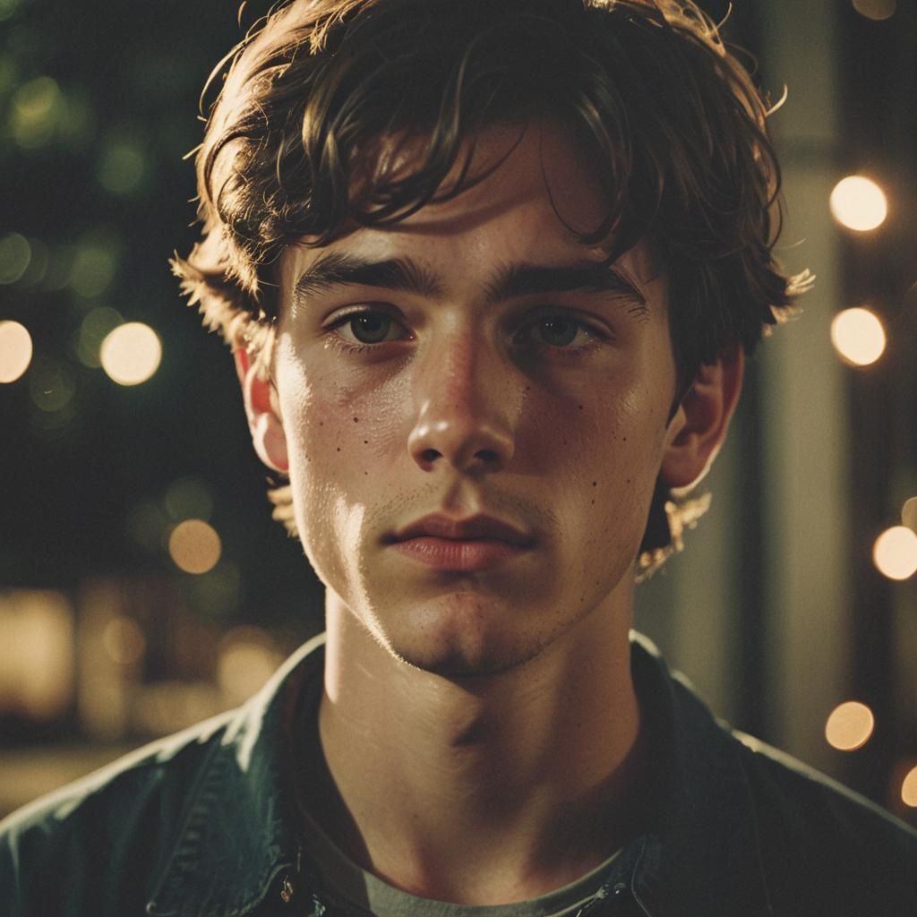 Moody Cinematic Portrait of an 18-Year-Old in Film Still