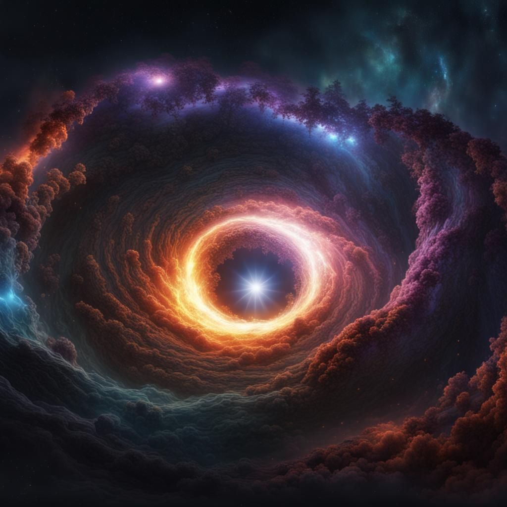 Creation of Universe as Detailed Matte Painting