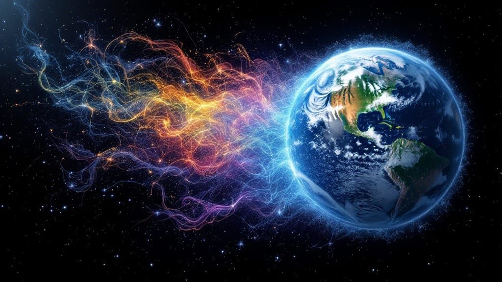 Ethereal Earth Emerges from Cosmic Void