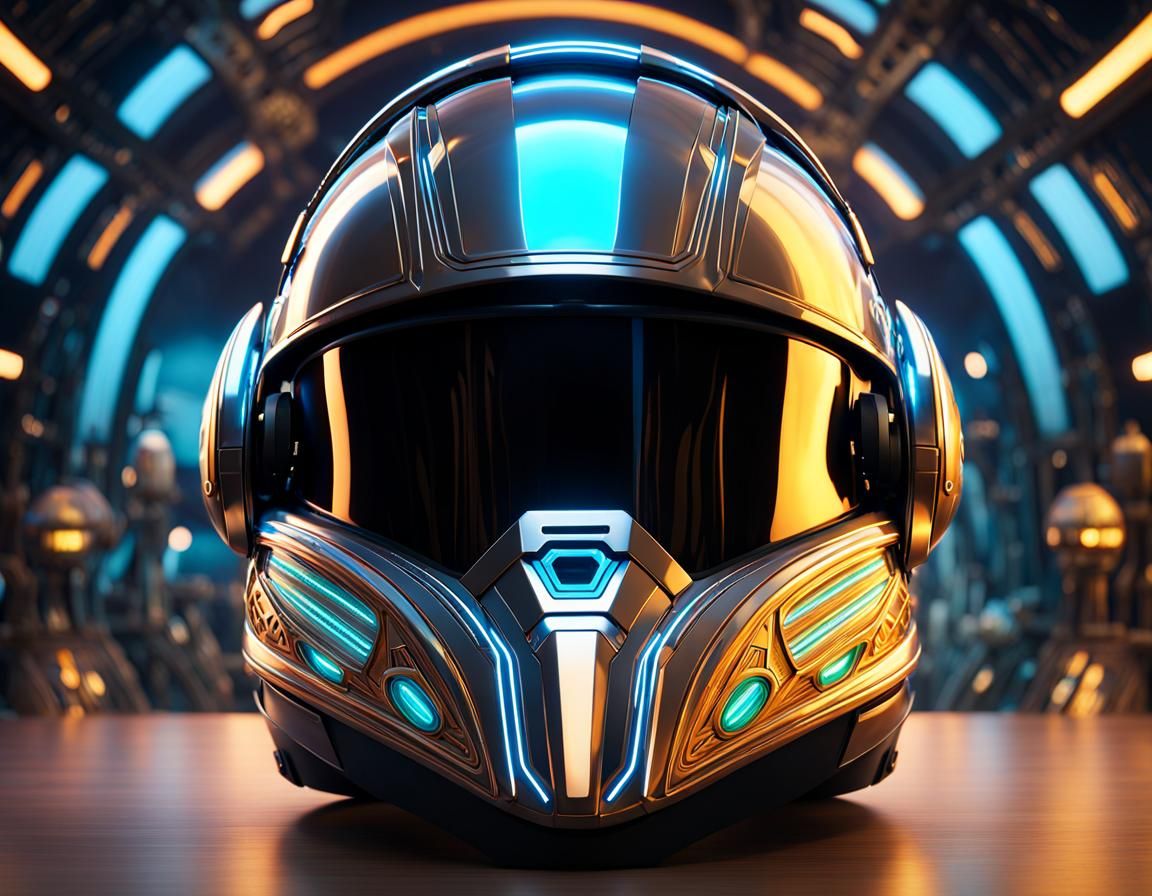 flight helmet of a Pleiadian Spaceship Commander