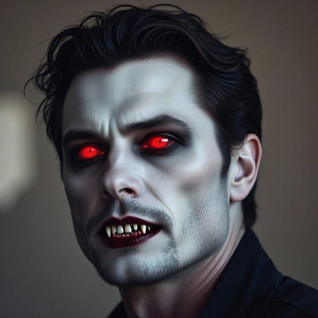 Attractive Vampire Detailed Matte Painting