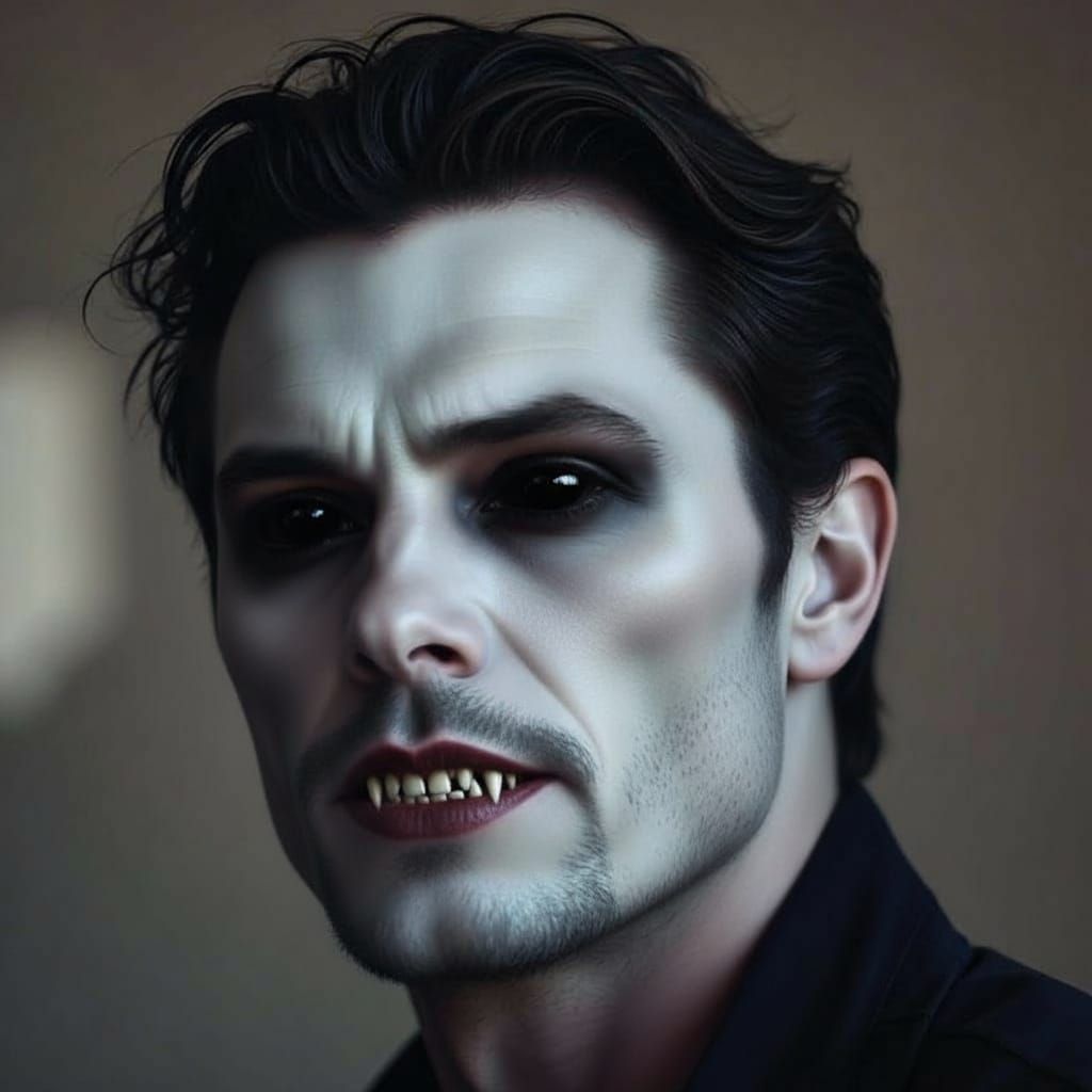 Attractive Vampire Detailed Matte Painting