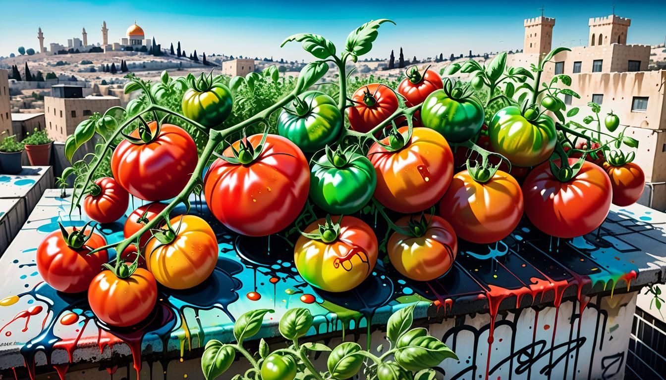 Urban Garden in Jerusalem as Graffiti Art