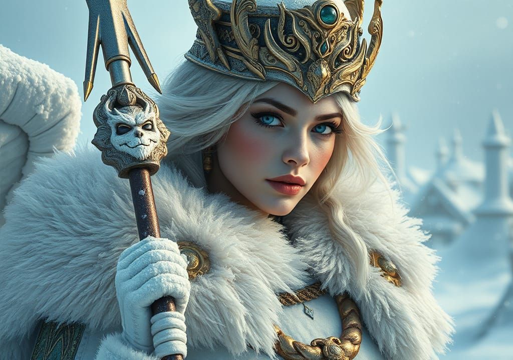 Valkyrie Supermodel in Frozen Wasteland - Matte Art