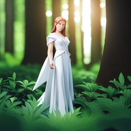 Arwen Undómiel Origami Papercraft Sculpture