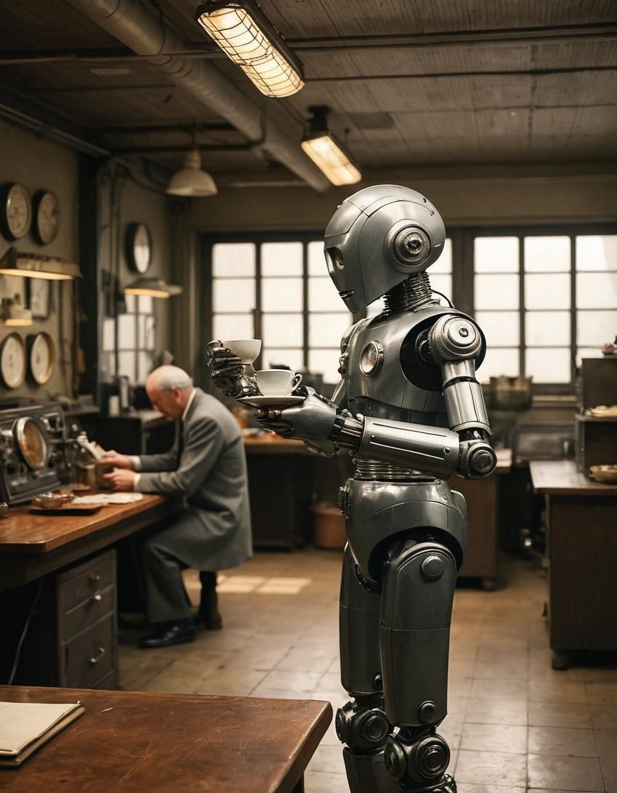 1940s Robot Serving Tea