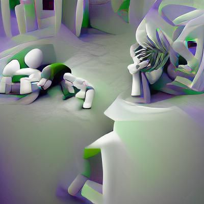 Anxiety, Depression, and Guilt: Ambient Occlusion Artwork