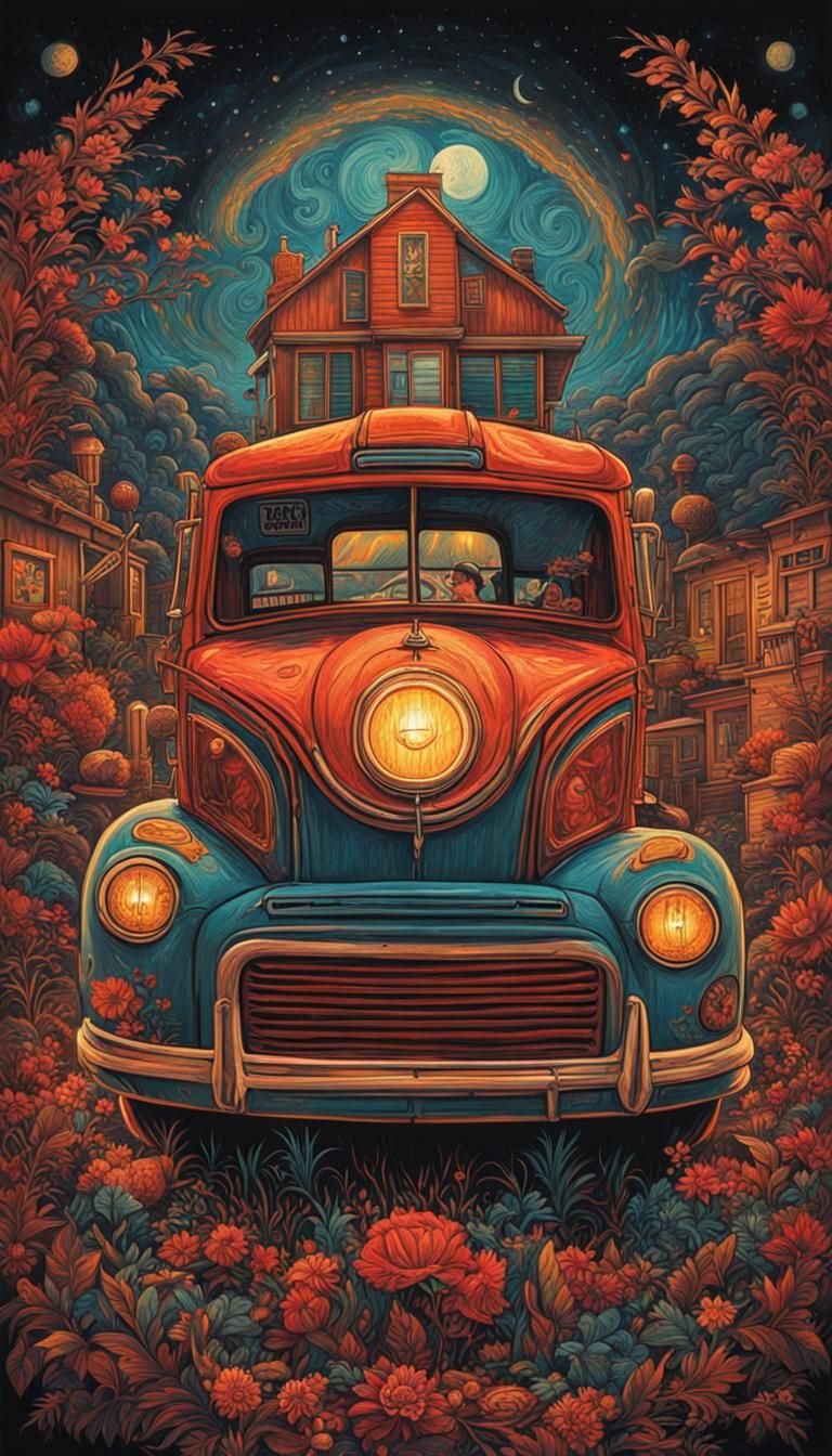 Dieselpunk Movie Poster in Chalk Art Style