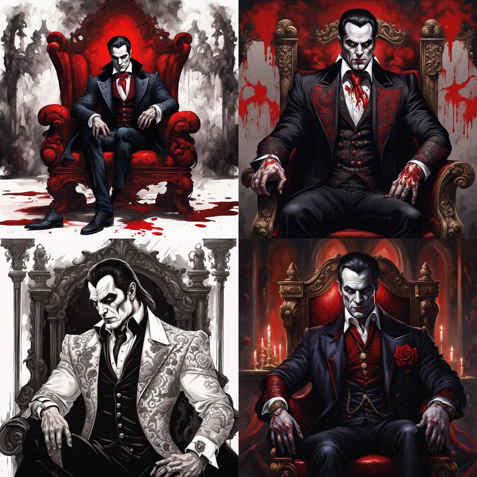 Vampire Bodybuilder in High Society Fashion
