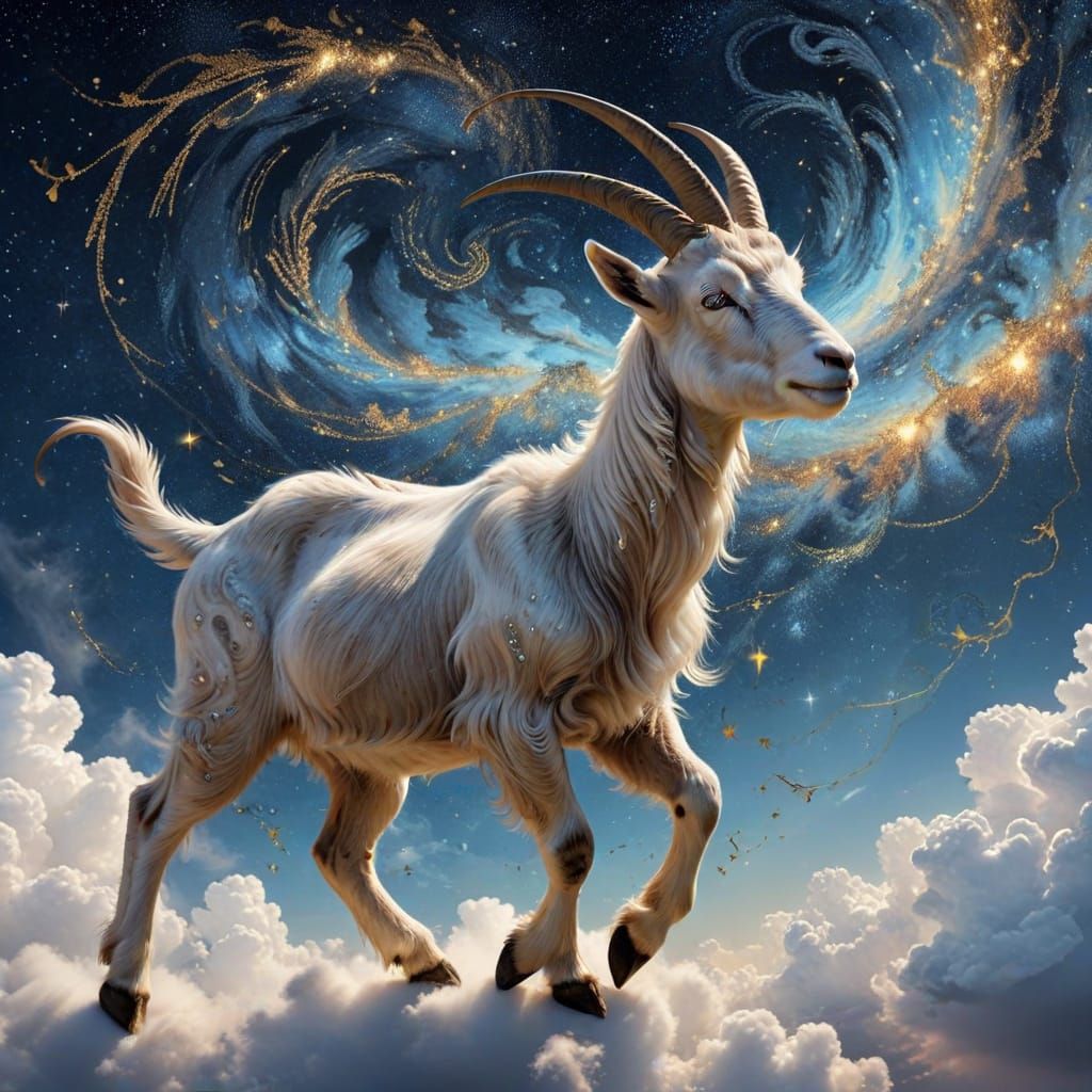 Glittering Sky Goat Cartography Abstract Swirls