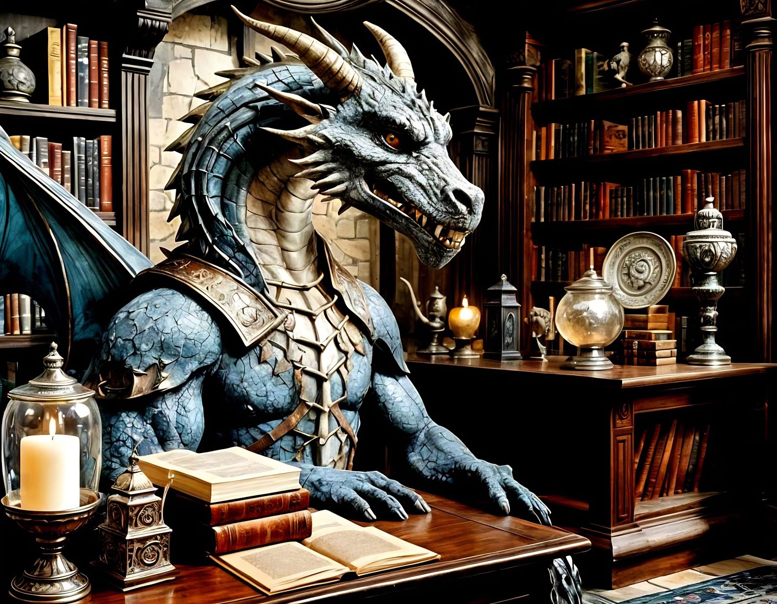 Dragon's Den in Watercolor Style