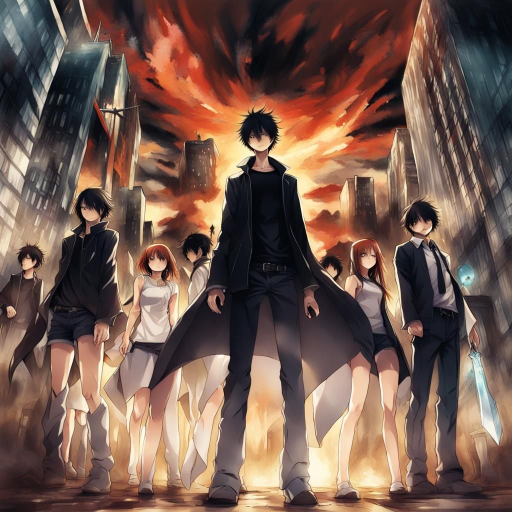 Anime-Style Judgment Day Scene