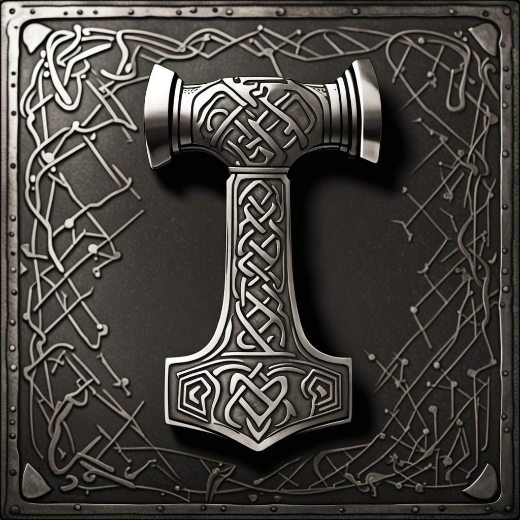 Thor's Hammer with Viking Runes