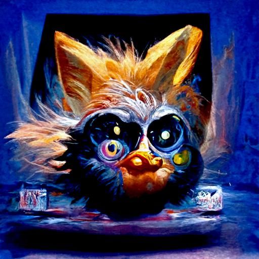 Furby as Oil Painting by James Gurney