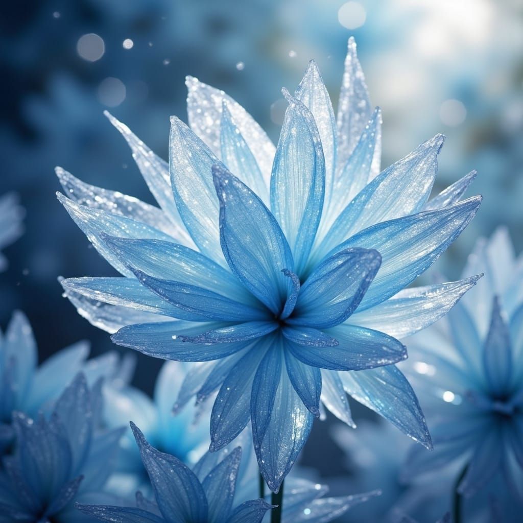 Frozen Flora in Blue