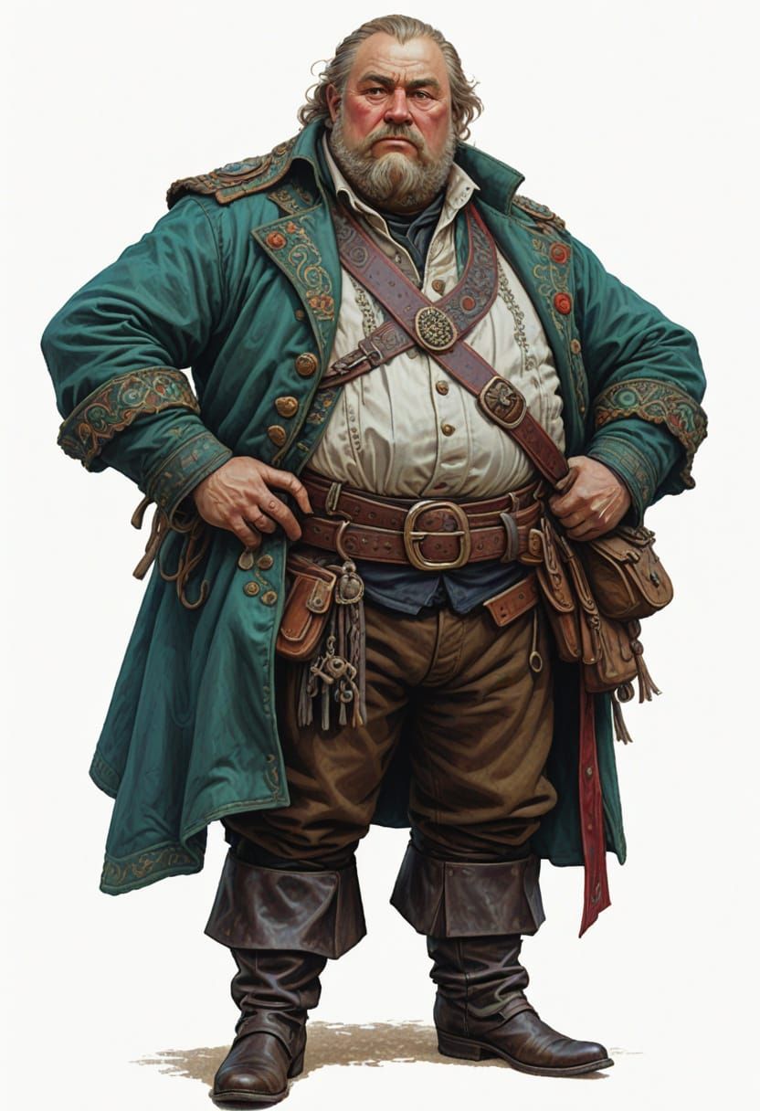 Proud Norwegian Merchant in Fantasy Realism