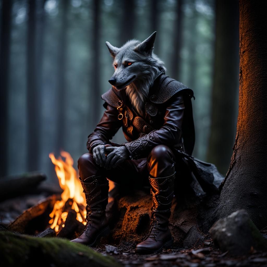 Dragonbane Wolfkin at camp