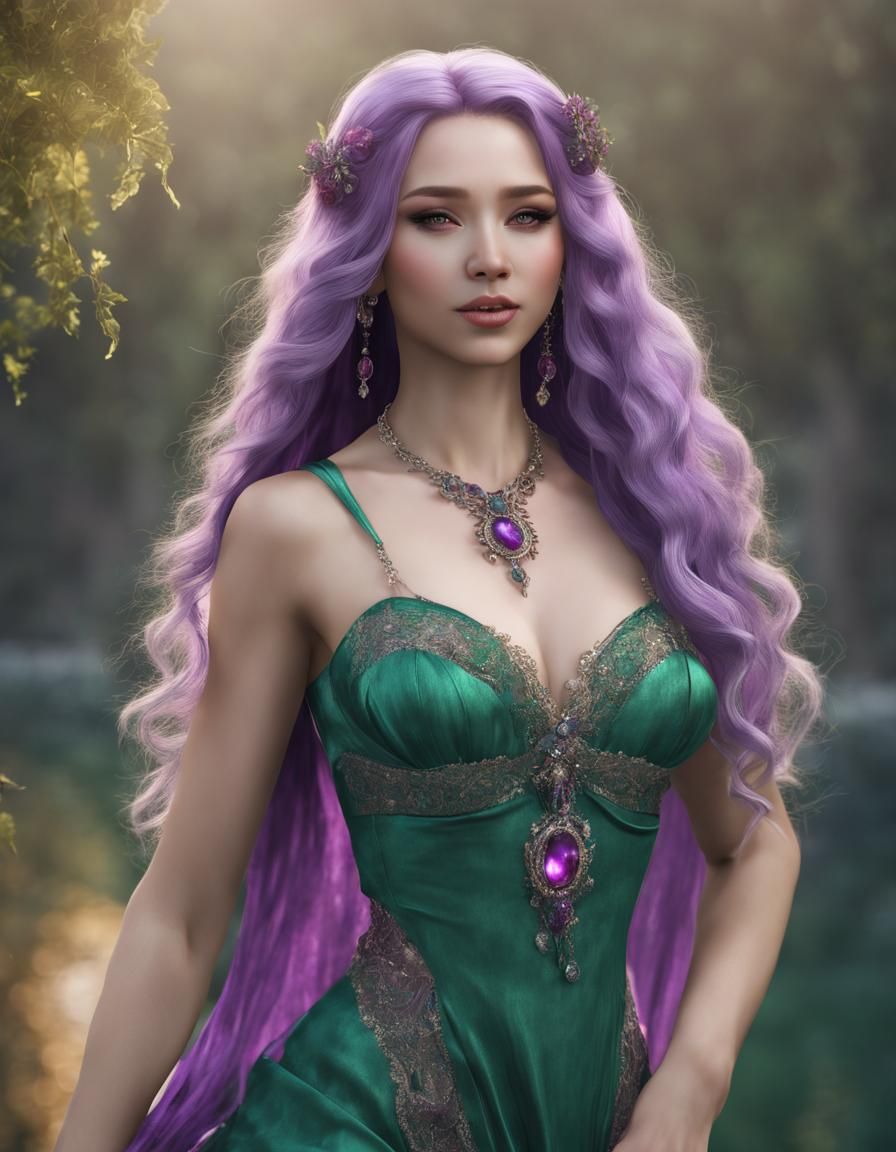 Detailed Portrait of a Young Goddess