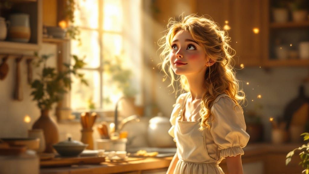 Cinderella Sweeping: Disney Pixar Style