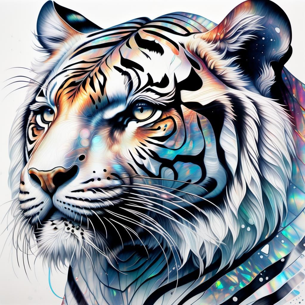Holographic Tiger Head