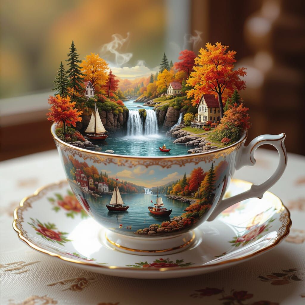 Autumn Harbor in a teacup