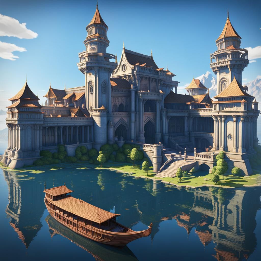 Water Palace City: 3D Unreal Engine Art