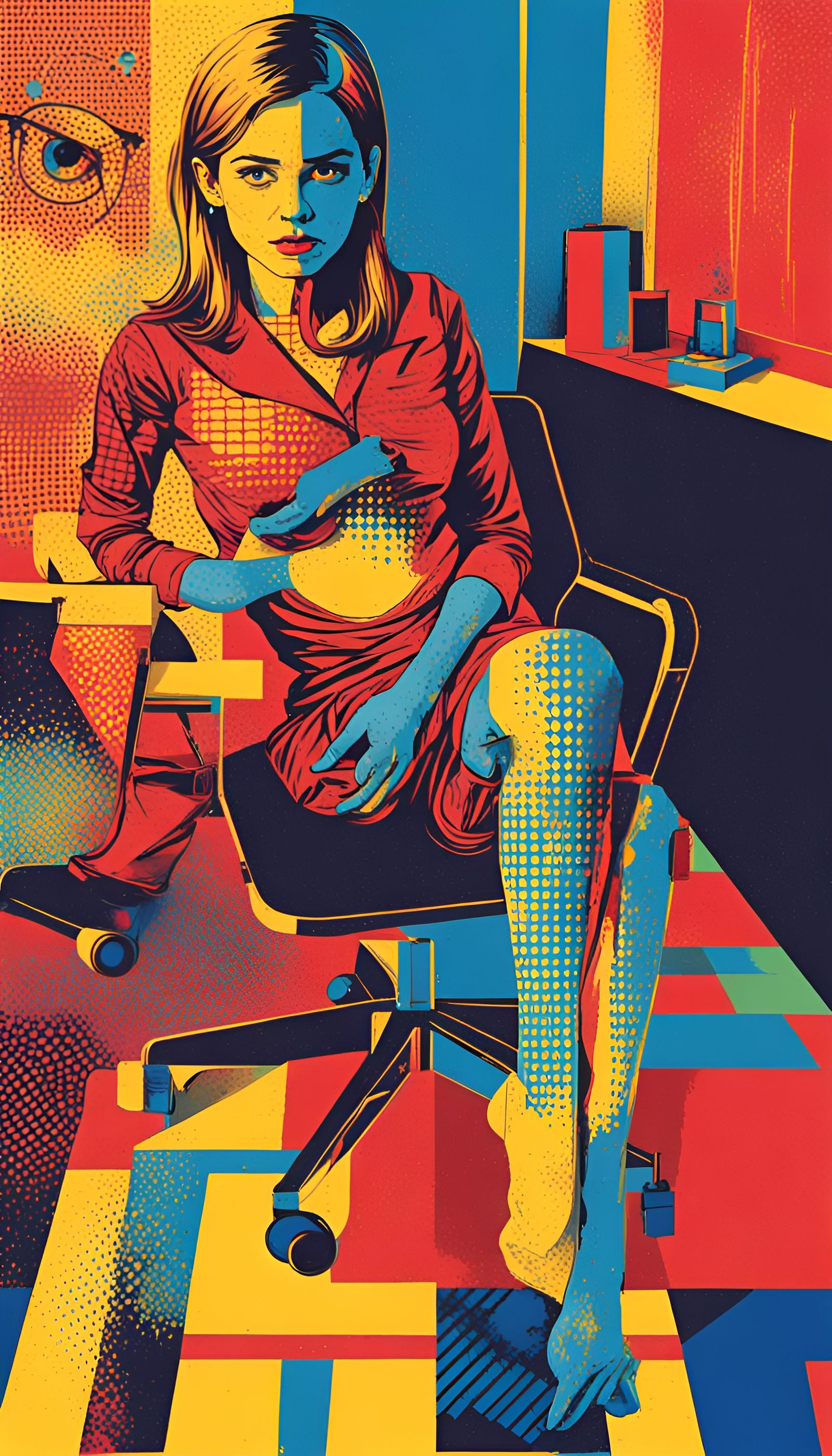 Pop Art Teacher Screen Print in 8k Resolution