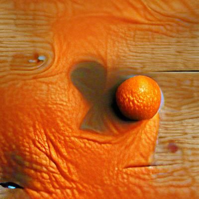 Whimsical Orange with a Silly Face