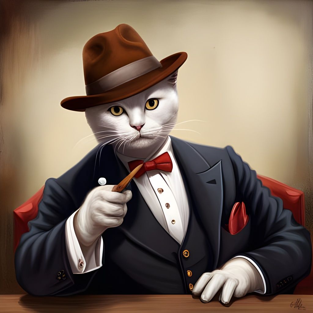 1920s Gangster Cat in Jazz Parlor