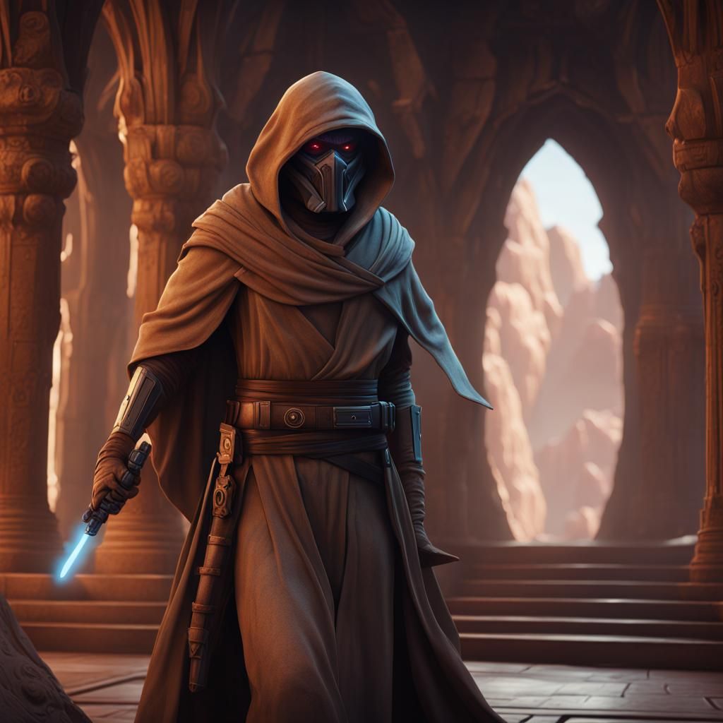 Jedi Knight: Detailed Matte Painting in 8k