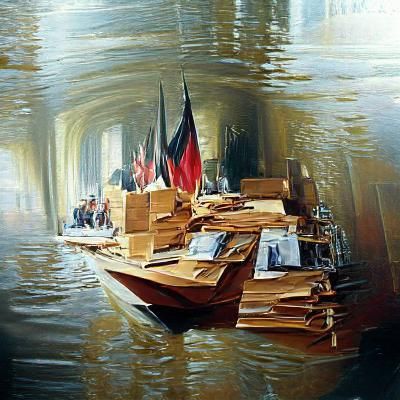 Walten Files Inspired Oil Painting
