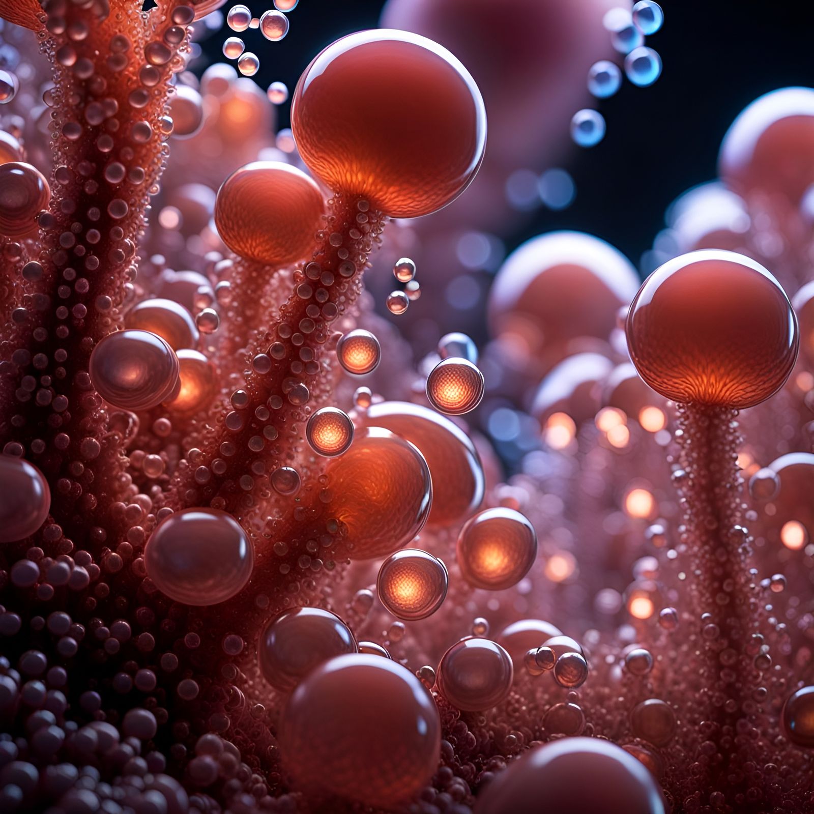 Pulmonary Alveolus Reimagined as Abstract Glass Bubbles