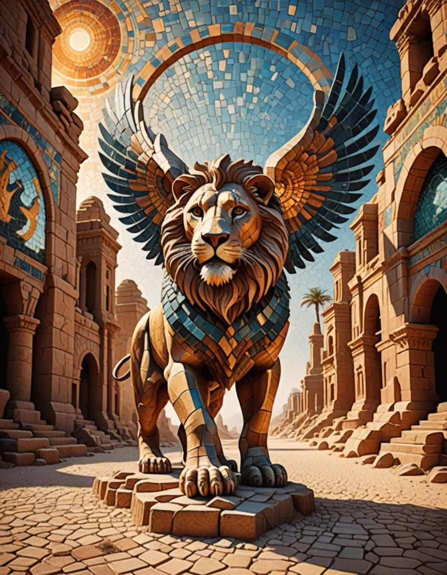 Mosaic Monster Dominates Ancient Mosaic City