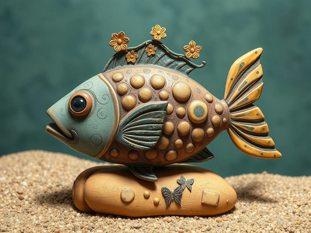 Ethereal Fish Made of Hope and Light