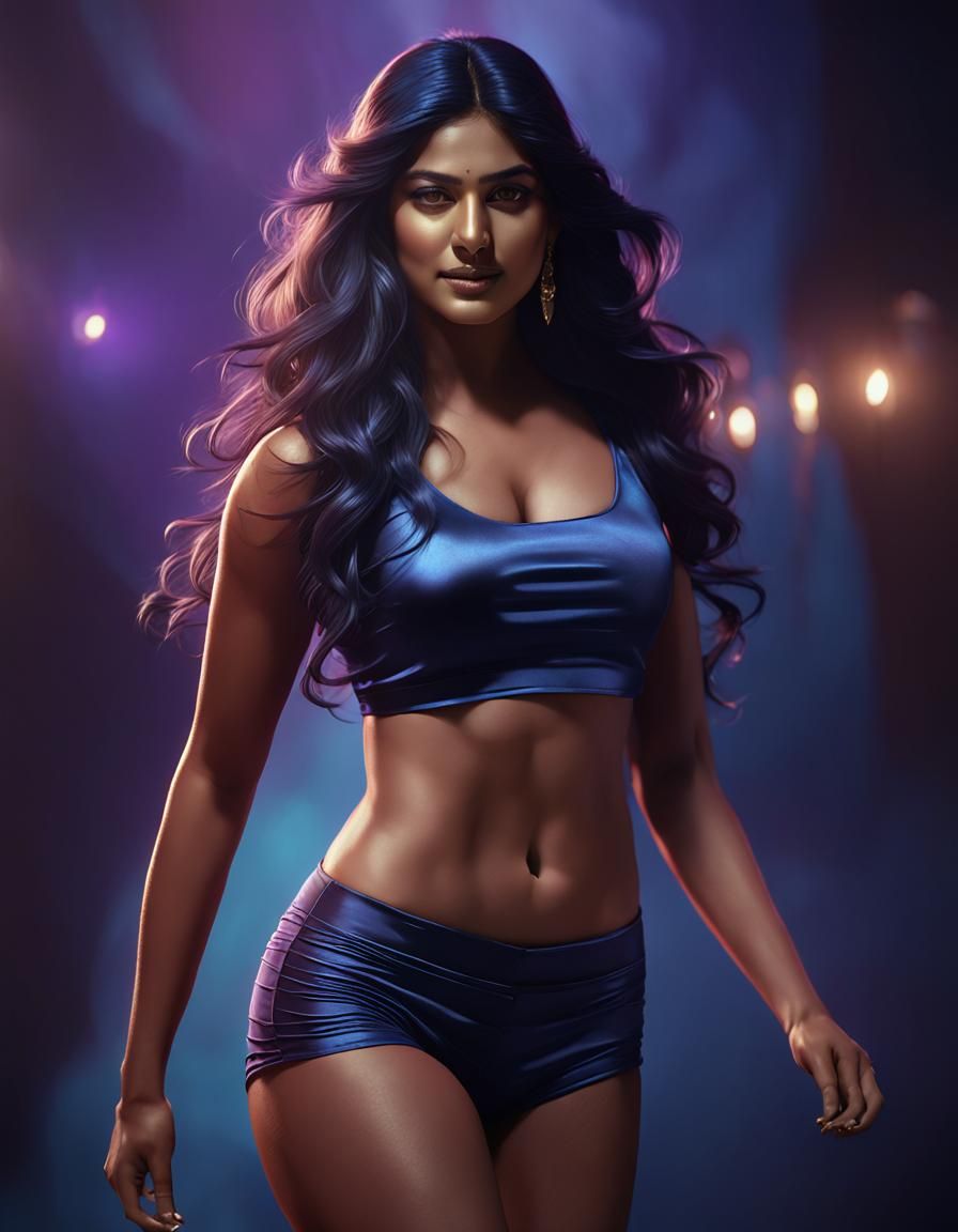 Fantasy Indian Beauty in Dark Fantasy Art Style