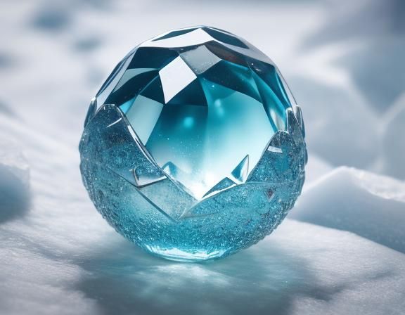 Hyperrealistic Young Ice Dragon in Egg