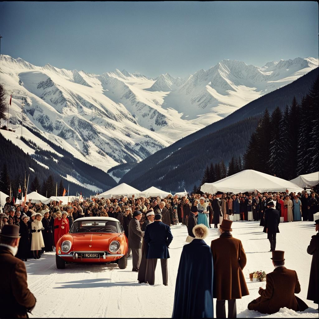 Davos New Year's Celebration in 1960s Style